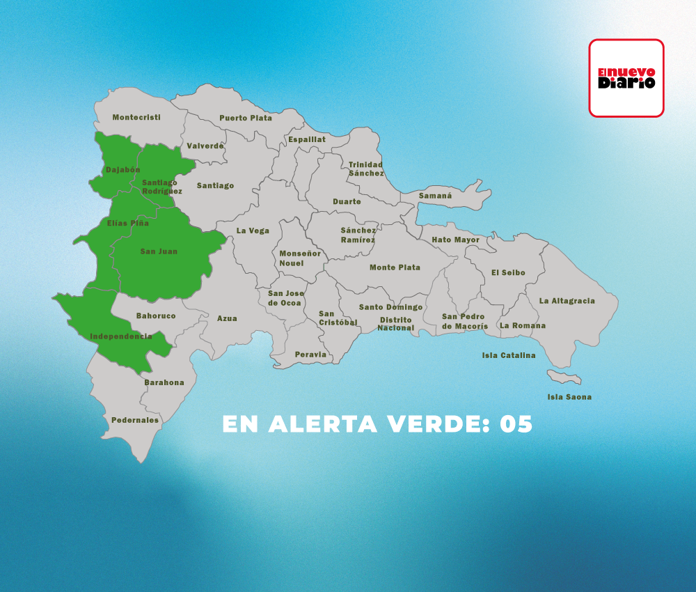 COE declara alerta verde en cinco provincias por posibles crecidas de ríos y cañadas