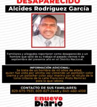 Reportan hombre desaparecido desde el 4 de septiembre en el DN