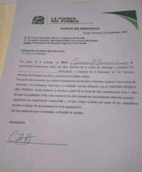 Carmen R. Bencosme renuncia de la Fuerza del Pueblo en Las Terrenas