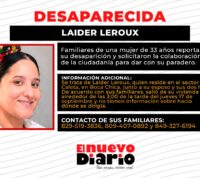 Familiares buscan mujer desaparecida en La Caleta, Boca Chica