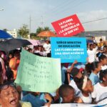 “Las Flores dijo ya, la escuela es la que va”: comunitarios de Las Flores marchan por construcción de escuela