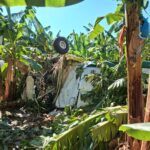 Piloto resulta herido tras avioneta precipitarse luego de impactar con un dron en finca de Montecristi