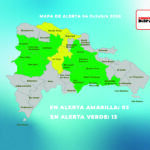 COE coloca tres provincias en alerta amarilla y mantiene 13 en verde por vaguada