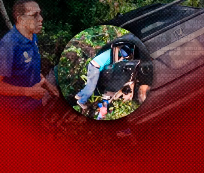 Sargento resulta lesionado en deslizamiento de vehículo en la carretera Sánchez-Nagua