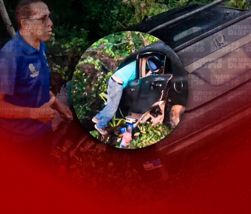 Sargento resulta lesionado en deslizamiento de vehículo en la carretera Sánchez-Nagua